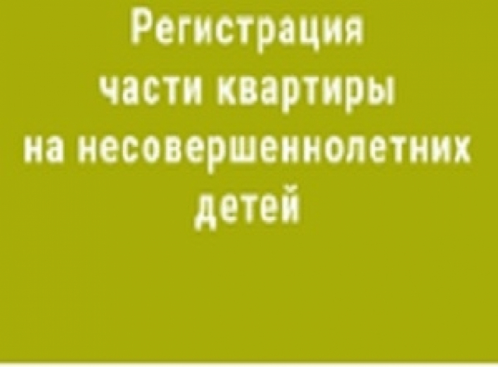 Регистрация части квартиры на несовершеннолетнего ребенка в 2018 году