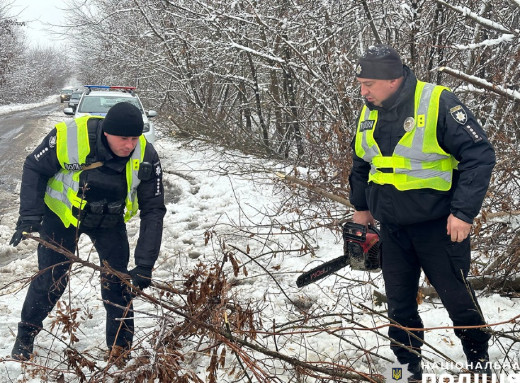 Негода паралізувала Чернігівщину: як поліцейські допомагають долати наслідки фото